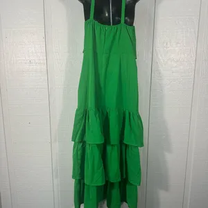 Misa Hylton for INC Green High Neck Spaghetti Strap Tiered Dress Size Small NWOT thumbnail 5