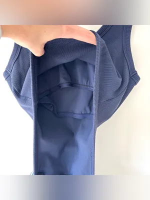 Offline by Aerie Ribbed Cut-out Romper Dress Navy Blue Green Floral Active thumbnail 14