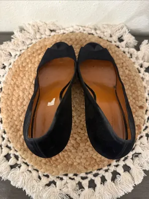 Gucci Black Suede‎ Peep Toe Platform Stiletto Pumps Heels Size 37 thumbnail 5