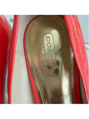 Women's Coach Zelda Red Patent Leather Heels Size 9.5 thumbnail 7