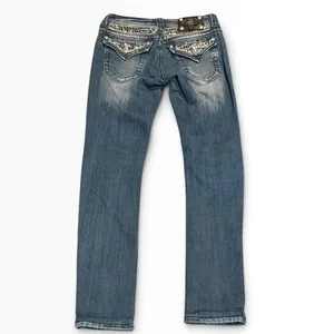 Miss Me Embellished Bling Bootcut Jeans Low Rise 28x34 (28x30) Western Y2K BKE thumbnail 3