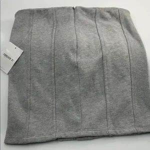 Forever 21 Heather Gray Lace-Up Skirt thumbnail 10