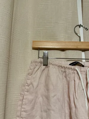 Brandy Melville Pale Pink Drawstring Linen Pants Joggers thumbnail 5
