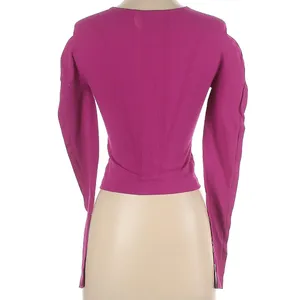 Fabletics Corey SculptKnit® Long-Sleeve Top in Very Berry Size Small thumbnail 15