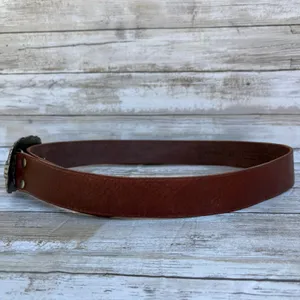 VTG Fossil Leather Belt‎ Brown Sz M Rhinestone Embellished Cowgirl Western y2K thumbnail 9