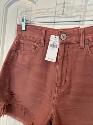 American eagle mauve the highest rise mom shorts size 2 thumbnail 5