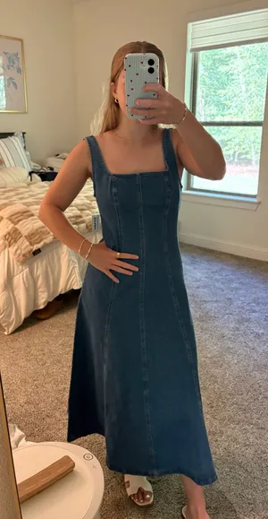 Old Navy Denim Dress Long thumbnail 1