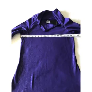 Nike Pro Dri-Fit Long Sleeve Embossed Mock‎ Neck Pullover Purple Women’s Medium thumbnail 9