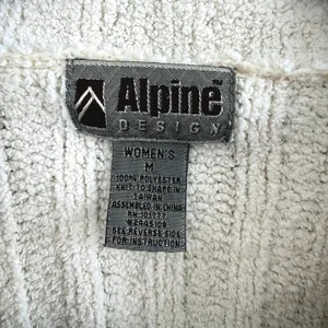 Alpine Design Women's‎ Cream Ribbed Chenille Mock Neck Raglan Sweater Size Med thumbnail 5