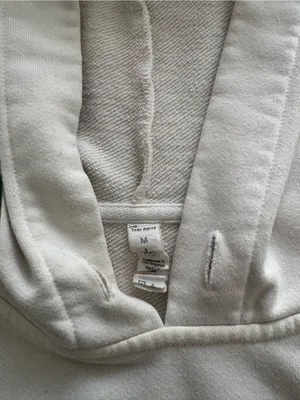 ALO Yoga Air Land Ocean Cream Short-Sleeve Cropped Hoodie sweatshirt, size M thumbnail 13