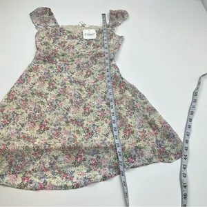 Altar’d State Ivory Multi Floral‎ Dress Women XS Fit & Flare Sheer Coquette NEW thumbnail 10