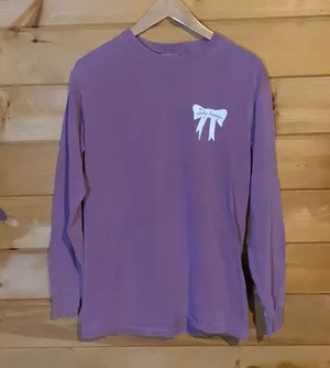 Delta Gamma comfort colors purple long sleeve thumbnail 1