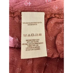 Free People Boho High Low Boyfriend Shirt Rust‎ Women's Size Large thumbnail 11