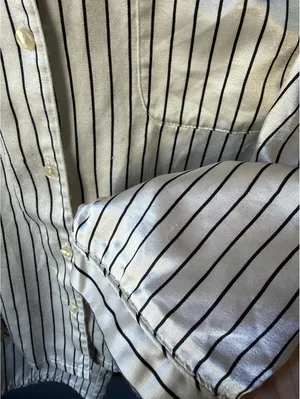 Enchanting Women's Medium Striped Pajama Set Black thumbnail 5