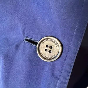 Burberry Royal Blue Double-Breasted Trench Coat thumbnail 6