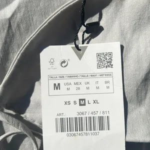 NWT ZARA Grey Linen Tie Up‎ Top thumbnail 4