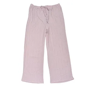 Women's Crinkle Wide Leg‎ Slacks XXL Lightweight Summer Pastel Lilac NEW thumbnail 2