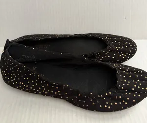 American Eagle Outfitters Black Ballet Flats with Gold Dot Accents thumbnail 2