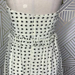 For Love & Lemons Sweetheart‎ Mini Dress Creme Heart Print Size US Medium thumbnail 11