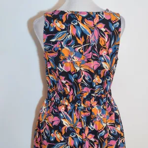 French Connection Cotton Floral Midi Dress Size Large NWT Wedding Guest Dress thumbnail 5