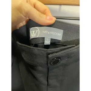 Wit & Wisdom Whitney Wide Leg Pants Womens 12‎ Black Stretch Career Trousers thumbnail 4