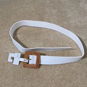 Women’s White Belt Woven Look Buckle Size L thumbnail 5