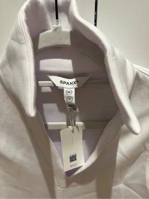 SPANX White Sleeveless V-Neck Mock Collar Tank thumbnail 4