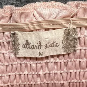 Altar'd State Smocked Top Women M Pink Embroider Daisy Ruffle Coquette Feminine thumbnail 9