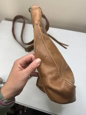 Lucky Brand Rayla Brown Leather Bohemian Crossbody Purse thumbnail 3