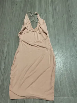 Oh Polly Blush Pink Strappy V-Neck Mini Dress thumbnail 3