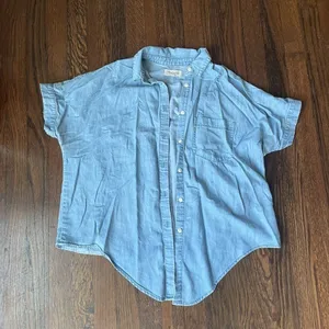 Madewell short sleeve denim button down thumbnail 1