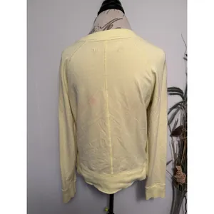 Lululemon Rejuvenate Crewneck Pullover Zipper Sweater Mellow Lemon‎ Size 10 Flaw thumbnail 3