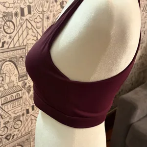Women's Burgundy Sports Bra thumbnail 4