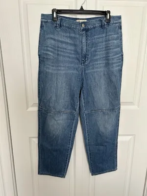 Madewell High Rise Cropped Tapered Leg Jeans in Ventnor Wash Size 30 thumbnail 6