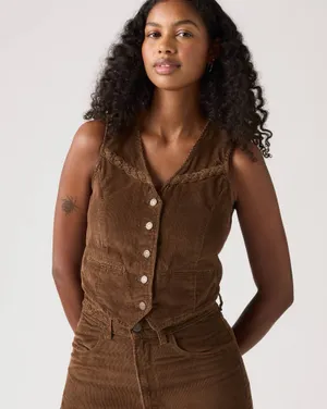 Levi's SET Ribcage Wide Leg Braided Women's Set- Brown thumbnail 4