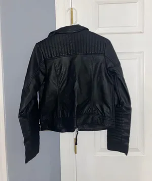 Leather Black Jacket Size M thumbnail 2