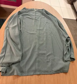 Halara V Neck Blouse XL Xtra Large Seafoam Light Green Long Sleeve NEW Casual thumbnail 1