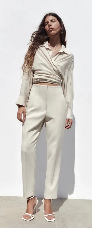 ZARA High Waisted Pants thumbnail 1