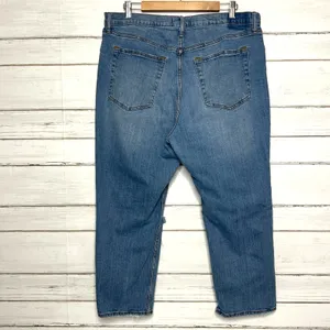 Abercrombie & Fitch Ankle Straight Jeans Plus Size 18 Short Light Wash Denim thumbnail 2
