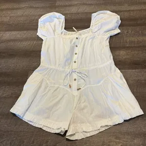 Free People A Sight For Sore Eyes White Romper thumbnail 5