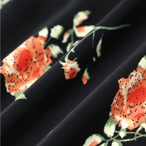 RIHOAS Black Floral Button A-Line Midi Dress M thumbnail 5
