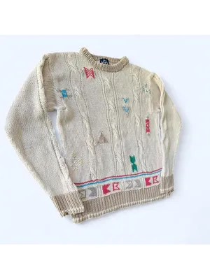 Vintage Woolrich Southwestern Cottagecore Cable Knit Sweater Size Medium 🤎 thumbnail 4