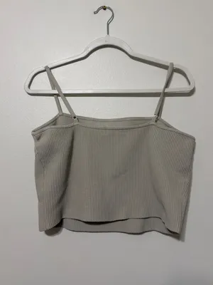 Aritzia Babaton Suite Sculpt Knit Bustier Size XL Top in MATTE PEARL Ribbed Tank thumbnail 6