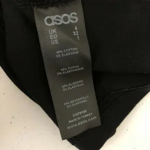 Asos Womens Crop Top Off Shoulder Short Sleeve Cotton Stretch Black Size 0 thumbnail 4