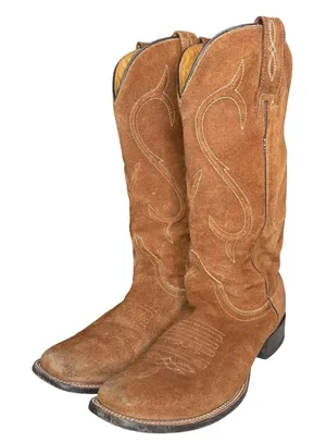 Stetson Tan Brown Suede Leather Boots 7 Western Classic Snip Toe Handmade Mexico thumbnail 1