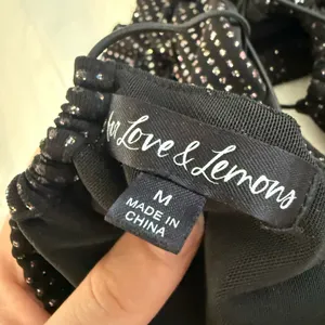 For Love And Lemons Black and White Polka Dot Crop Top thumbnail 5