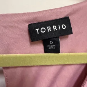 Torrid Floral Midi Dress Plus Size Mauve Lemon Print V Neck‎ Short Sleeve 0 12 thumbnail 6