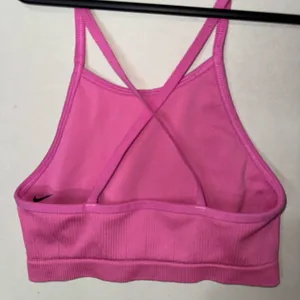 Nike Hot Pink Ribbed Sports Bra with Black Swoosh NEW Size XS thumbnail 4