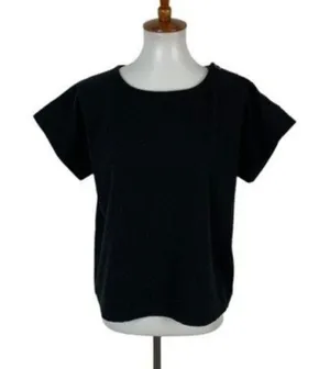 Madewell Women's Short‎ Sleeve Top Tee Medium Black thumbnail 1