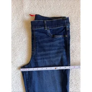 SPANXshape EveryWear Pull-On Flare Jeans XL High Rise Dark Wash Stretch thumbnail 11